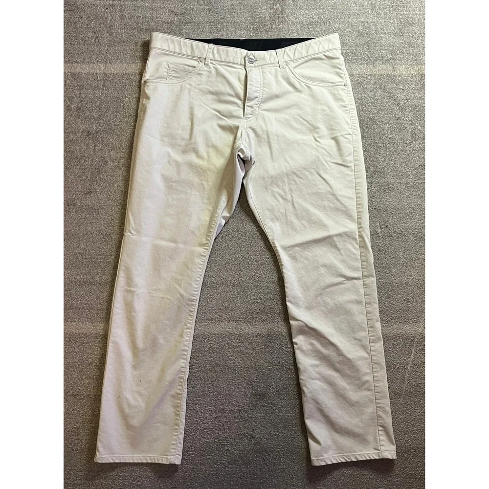 Nike Dri-FIT Mens Golf Pants 33x30 Light Beige 5-Pocket Stretch Performance Pant